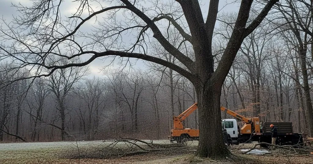 A bare winter tree showing natural dormancy